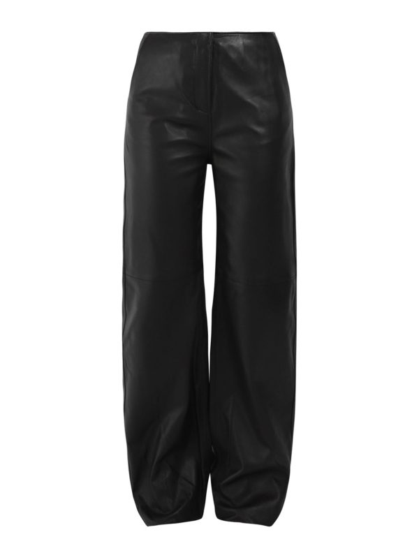 Panelled Leather Trousers